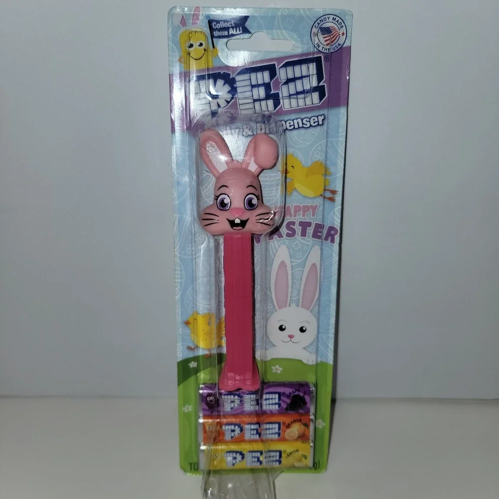 Easter Pez Dispenser  PINK EASTER BUNNY  [Carded]